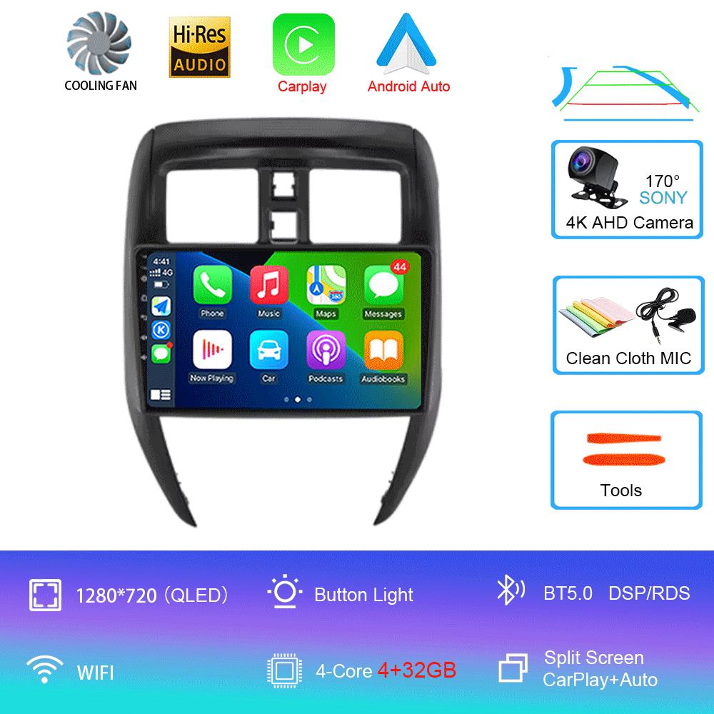 Android Car Radio Video Player For Nissan Versa Sedan 2015-2019 GPS Navigation Carplay Auto Stereo Player WIFI 4G DSP 360 Camera