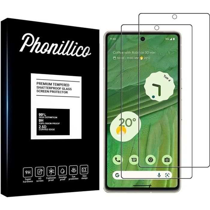 Screen Protector Film - Phonillico® - Google Pixel 7 - Pack 2 - Tempered Glass - Scratch-resistant