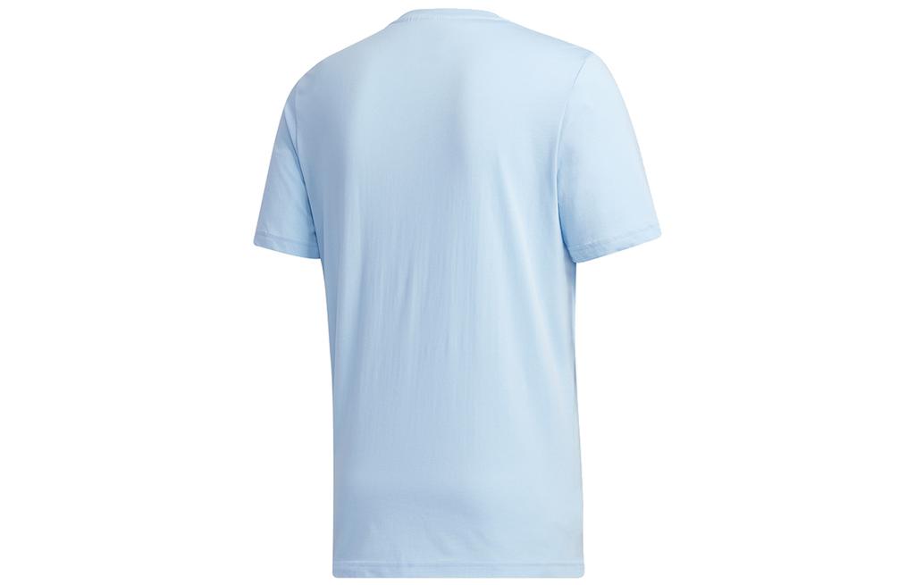 adidas Wuji Series T Shirts Men's Blue Crew Neck Moderate Straight Fit GF4057