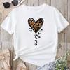 Fashionable Women Tshirt Summer Lightweight Knit Slightly Stretchy Short Sleeve Leopard Print Bow Tshirt Womens Clothing
