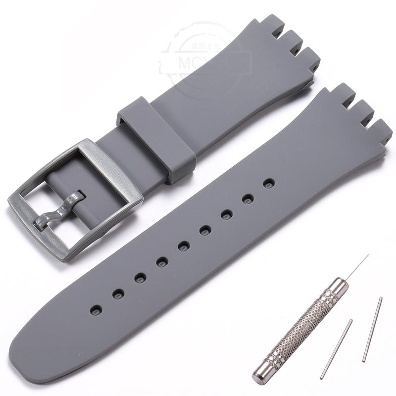 Silicone Strap For Swatch SUSB401 SUSW402 SUSN400 SUSL400 20MM Series Watchband Waterproof Replacement Watch Accessories