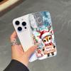 Ae106 Happy New Year art Merry Christmas Magsafe Transparent Cases for Samsung S23 S24 Ultra S21 iPhone 16 Pro Max Magnetic Wireless Charge Back Cover