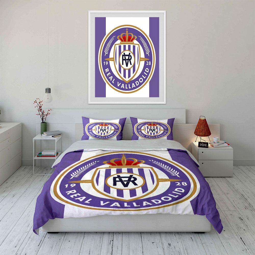 Purple Real Valladolid Logo Bedding Duvet Cover Set Duvet Cover Pillowcases (1*Duvet Cover 2*Pillowcases, without duvet insert)