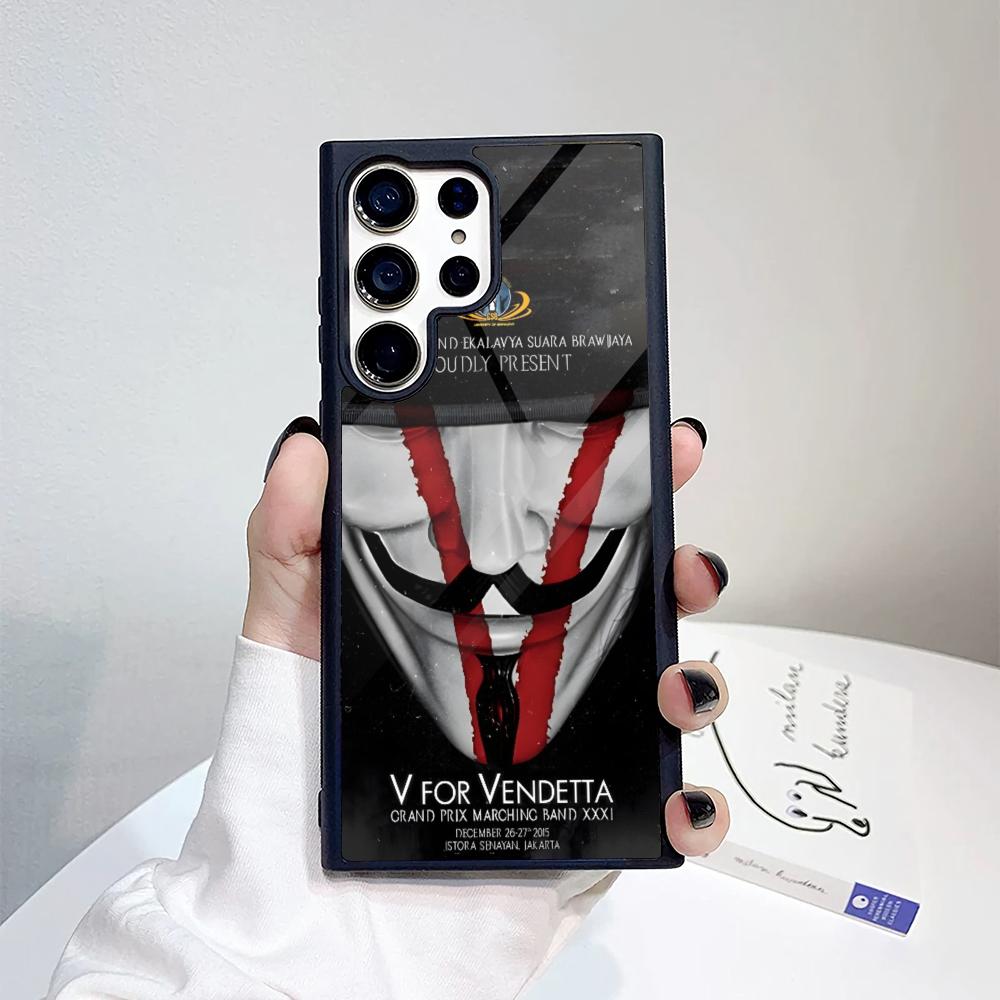 

V For Vendetta Phone Case For Samsung Galaxy S26 S25 S24 S23 S22 S21 S20 FE Edge Pro Plus Ultra PC+TPU Cover Galaxy S21 5G