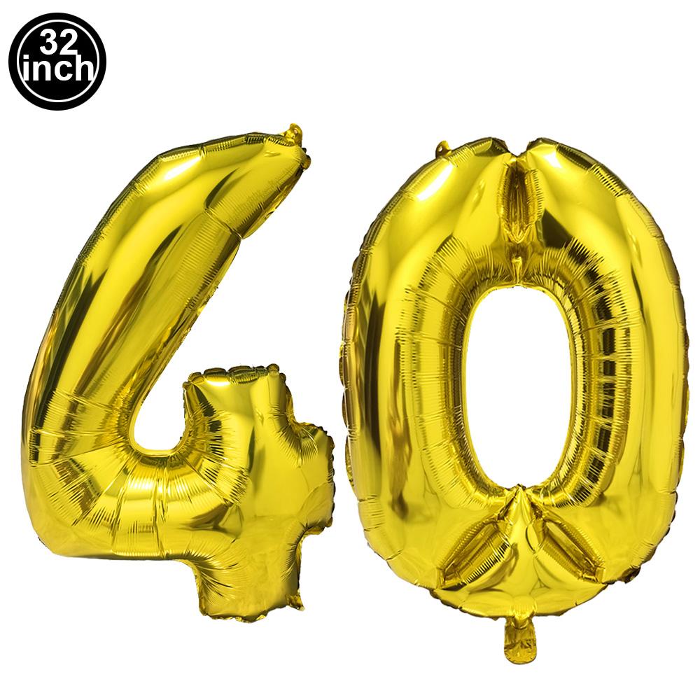 Oktoberfest Party Decorations Beer Banner Balloon 40th Cake Topper Number Balloon for German Beer Birthday Party Supplies Favors