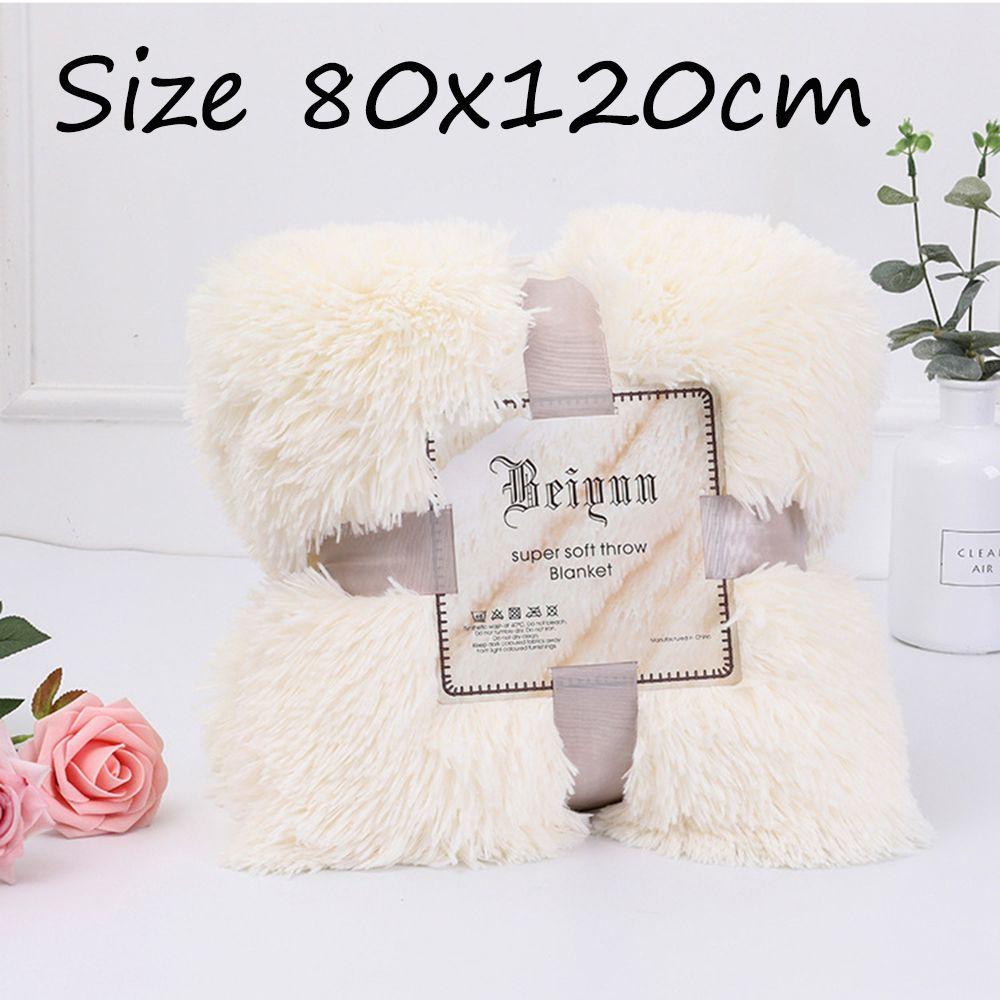 Elegant Super Soft Home Textile Fluffy Rug Long Shaggy Faux Fur Throw Blanket Bed Sofa Blanket