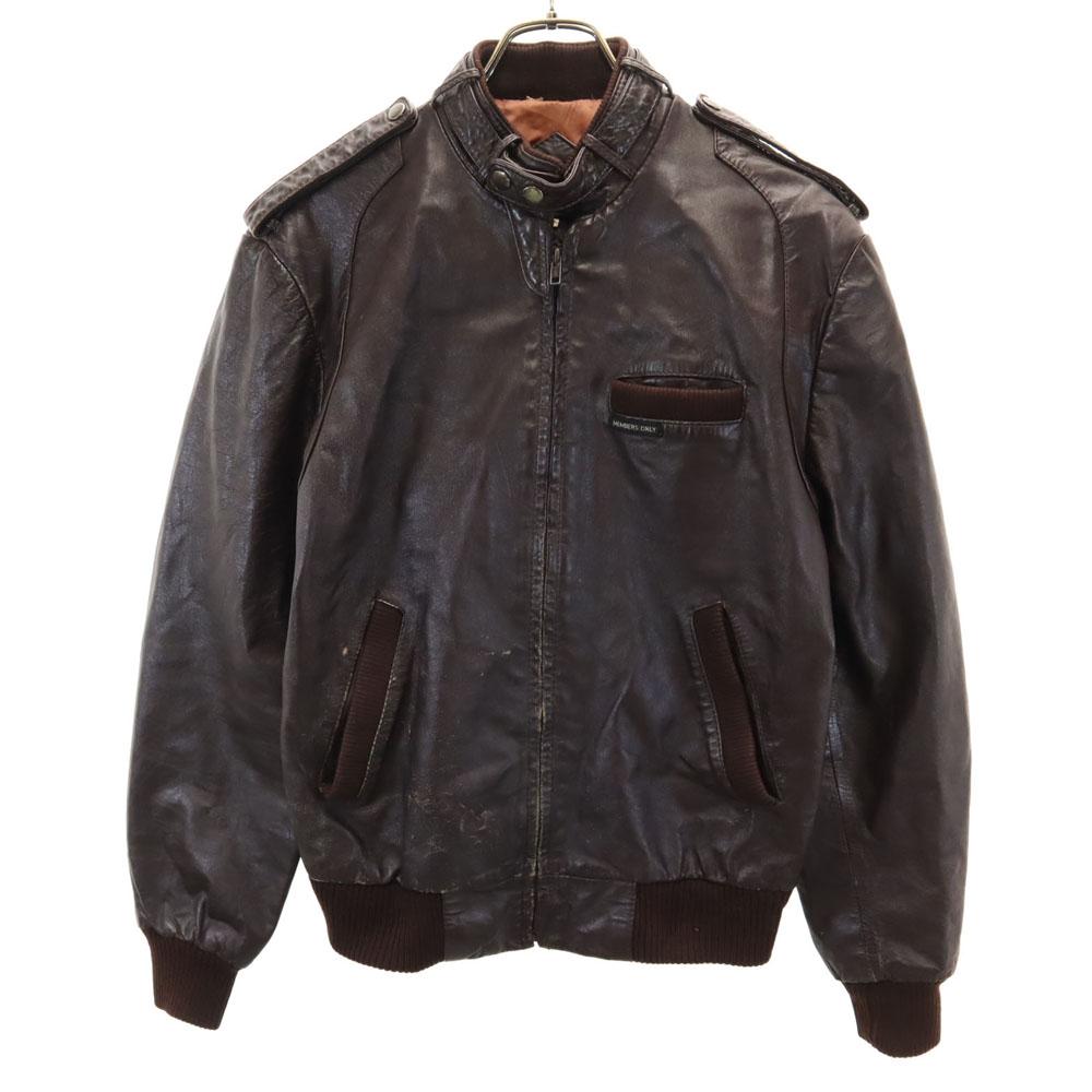 

ЛИШЕ ДЛЯ ЧЛЕНІВ 80-ті вінтажна шкіряна куртка Single riders 38 Коричнева Чоловіча Вживана