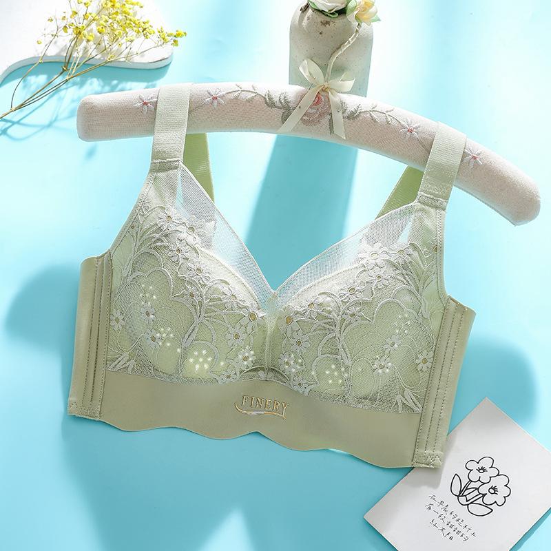 

Женское тонкое складное бюстье, предотвращающее провисание, регулируемое, больших размеров, пуш-ап 42/95C зелёный