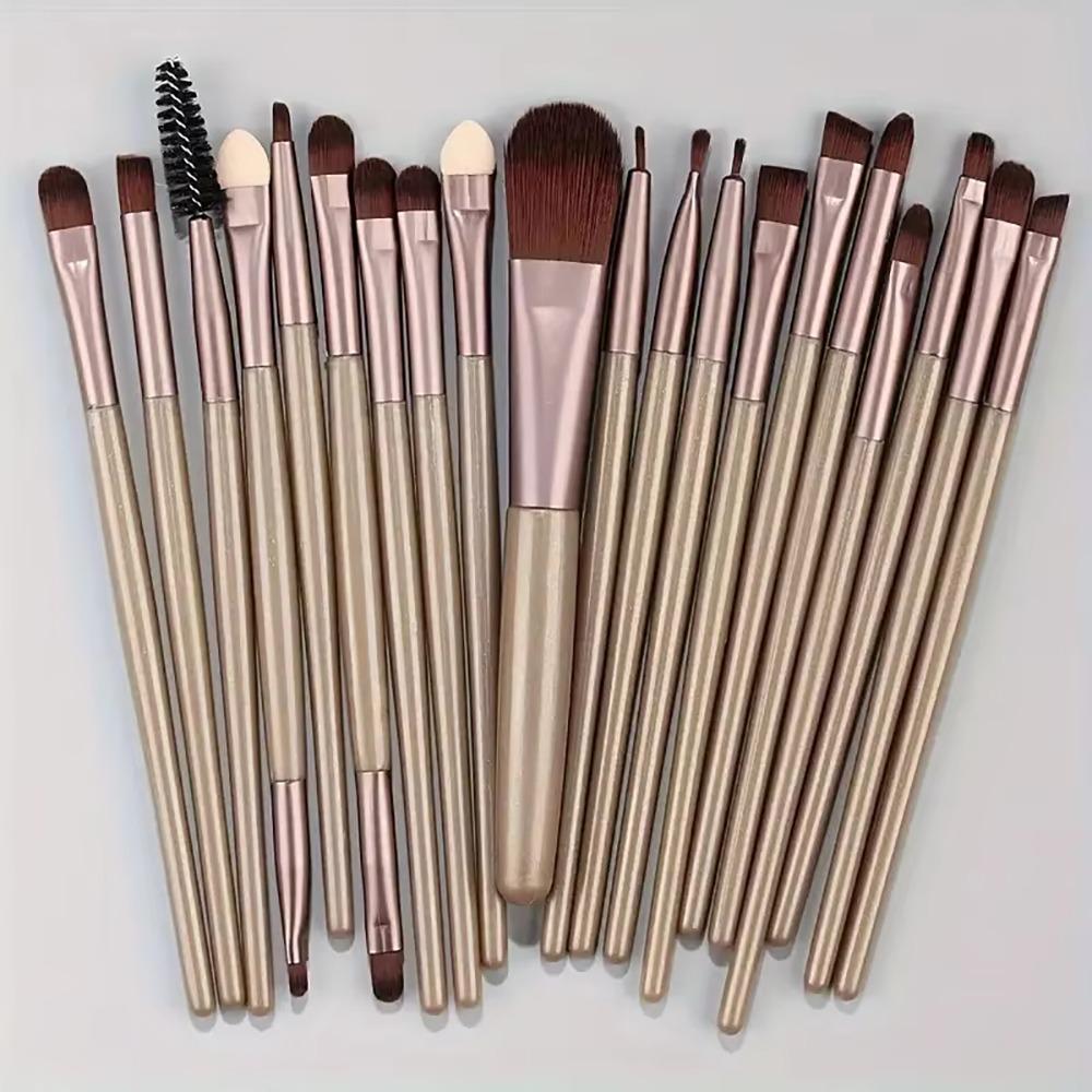 20Pcs/Set Cosmetic Foundation Makeup Brush Set Soft Fluffy Cosmetic Brushes Kit for Cheeks Eye