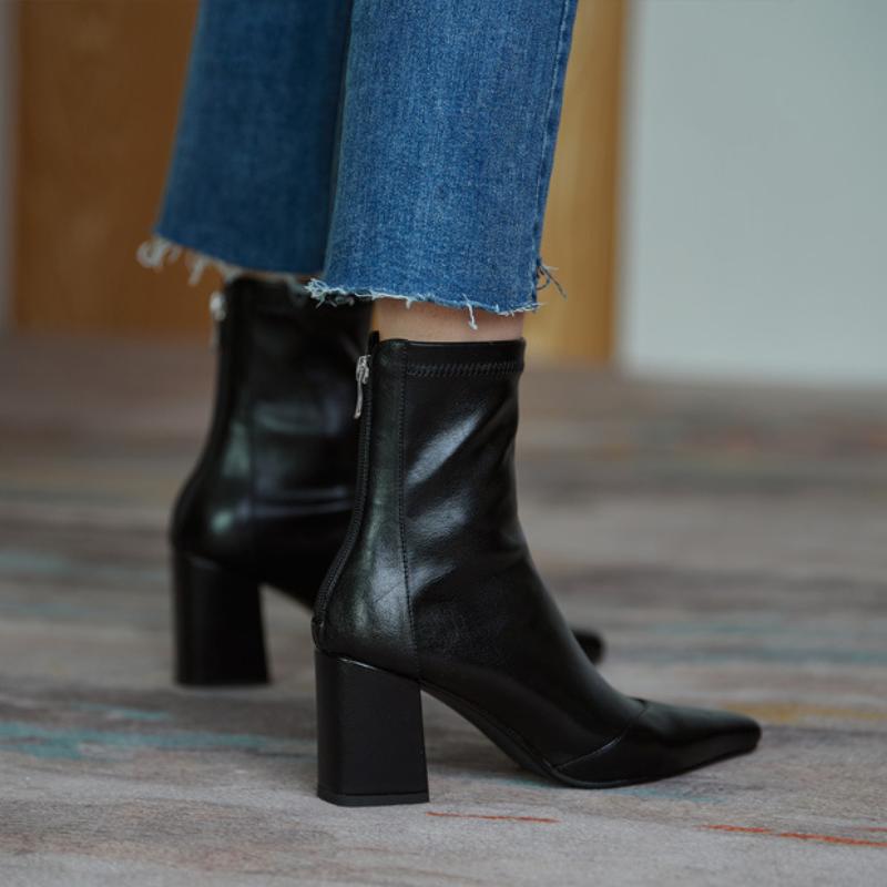 SASHA - Botas marrones elásticas hasta el muslo – Alexoo España