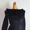 Cabinet New Arrival Imitation Mink Sexy off-Shoulder Sweater Knitwear Women's Clothing Fall and Winter Chic All-Matching Long Sleeve Top Trendy