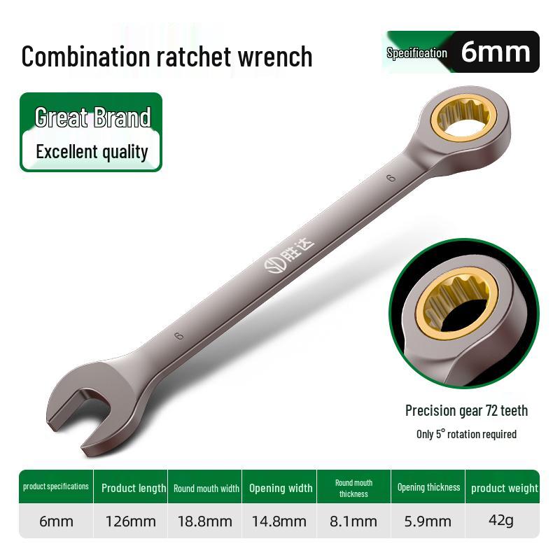 Dual-Use Quick Ratchet Wrench Set - Labor-Saving, Two-Way Plum Blossom Open-End Design