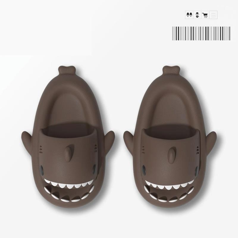 4cm Thick Sole Shark Slippers: Fun Cartoon EVA Slippers for Women, Men & Kids - Unique Stepping Sensation
