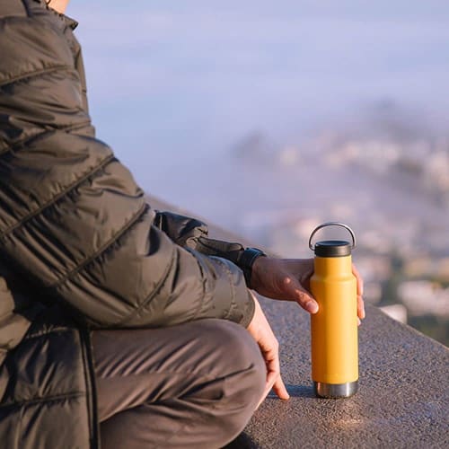 Klean Kanteen Classic Insulated Narrow Drink Bottle, 12oz (350ml), Marigold, 1008483