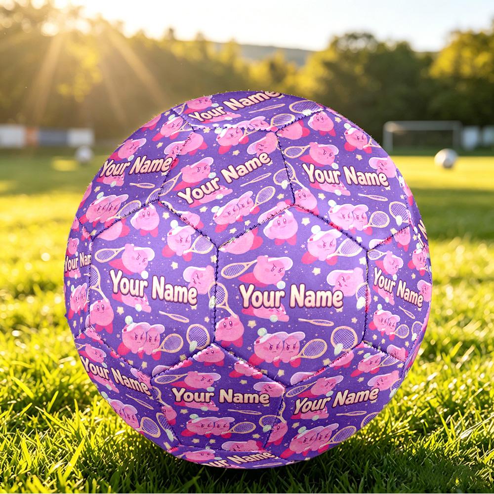 Custom Name Text Size 5 Football,Kirby Standard Training Soccer Ball