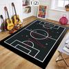 Sports Basketball Theme Carpet Mat Rug Home Decoration Court Hoop Game Pattern Dark Gray Floor Decor Living Room Play Area