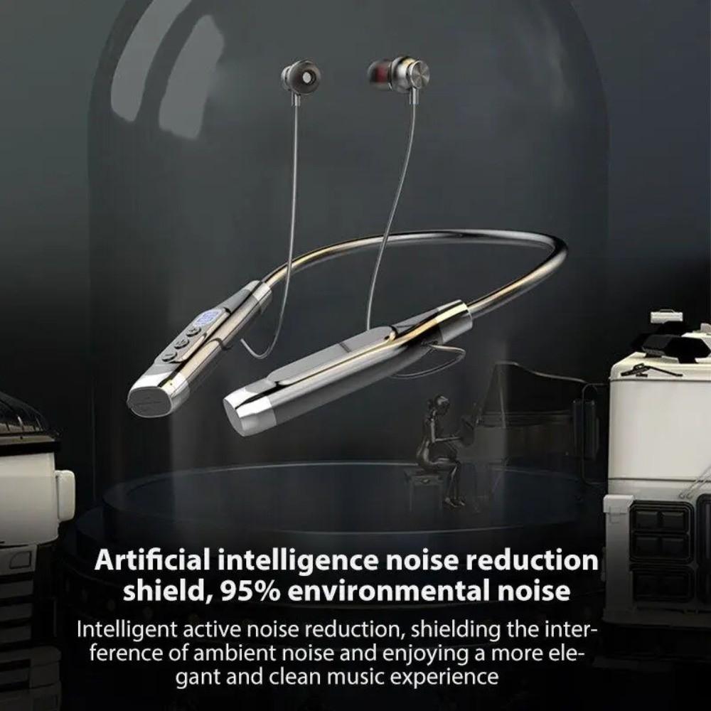 Neck-mounted Wireless Bluetooth Earphones Waterptoof Sports Headsets  Mobile Phone