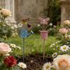 Artistic Iron Flower Petal Ground Spikes Decorative Garden Stakes For Enhancing Garden Or Patios Aesthetics