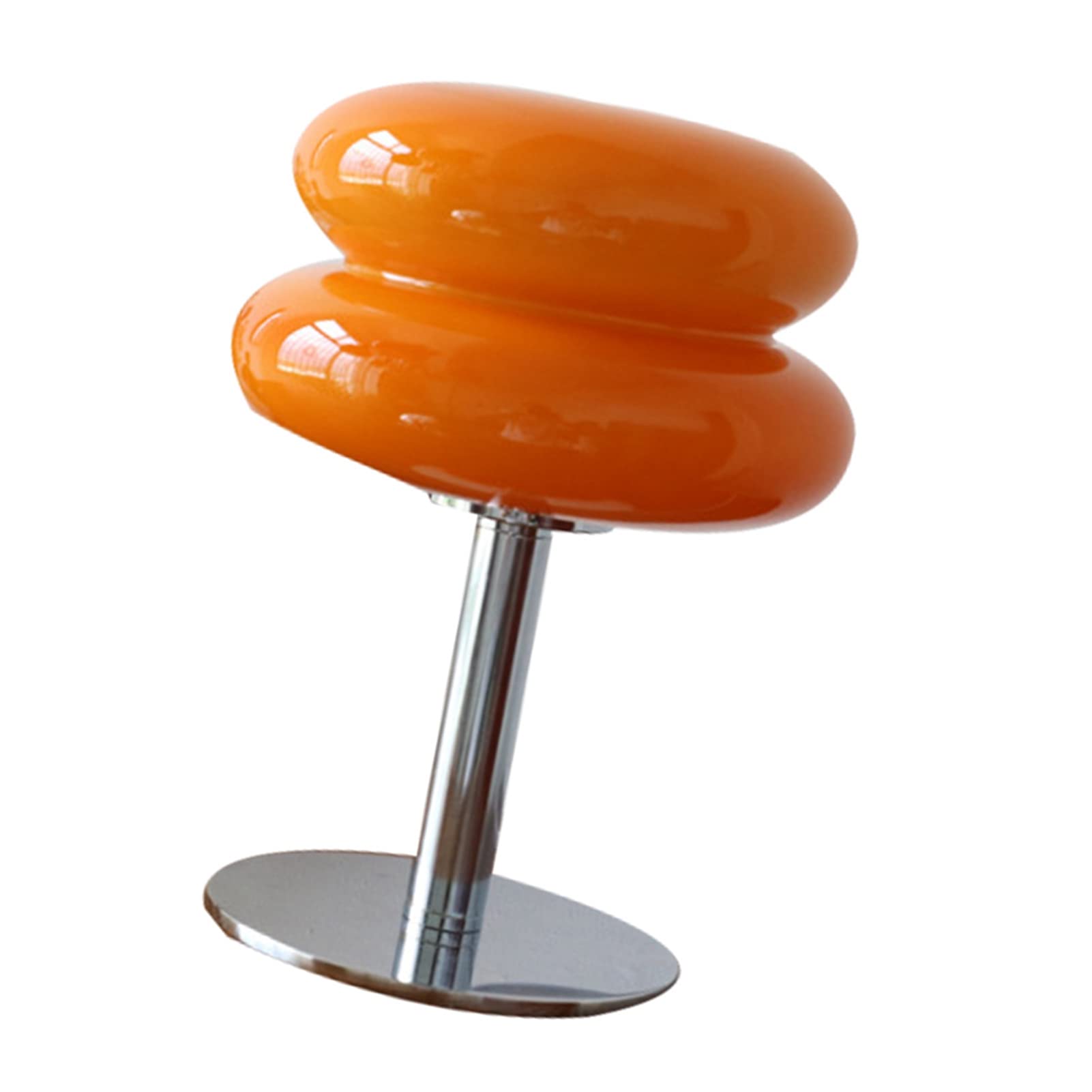

Cute, versatile, easy-to-operate glass table lamp in egg tart shape, perfect as a bedside light for girls (orange)