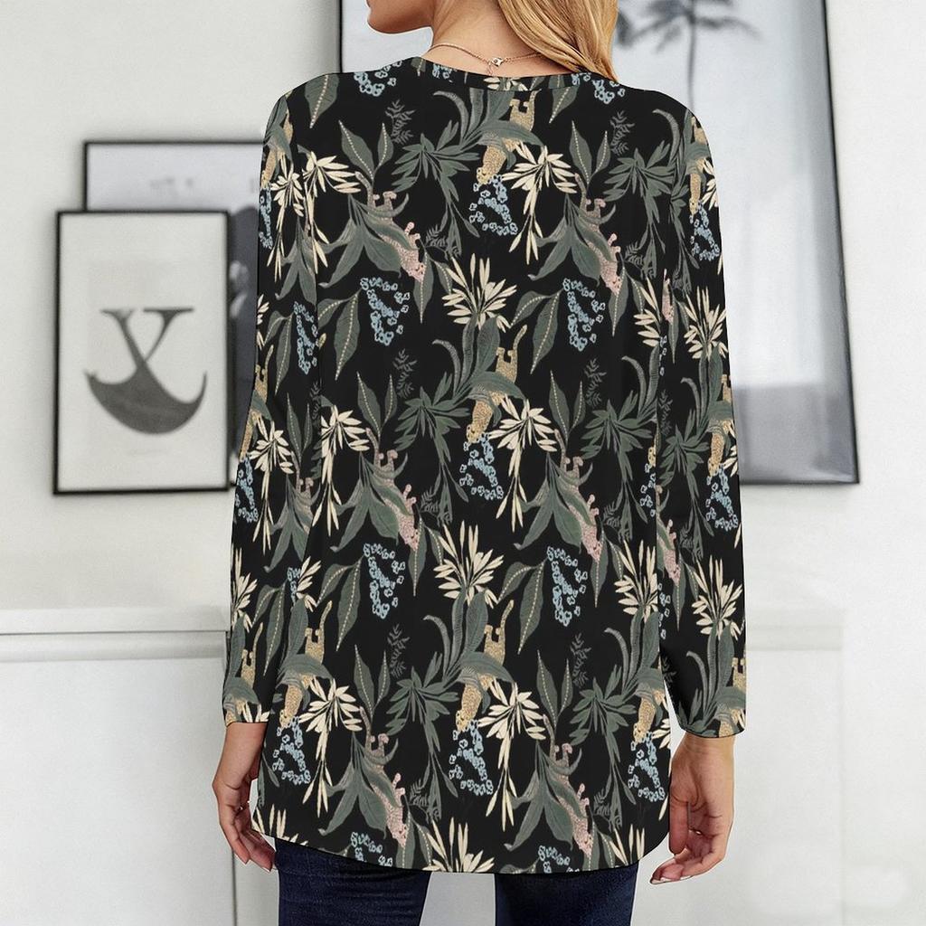 Plus Size Women Crew Neck Long Sleeve Tunic Soft Oversized Tops For Home Life And Casual Walking
