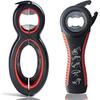 Bottle Opener Set, 5-in-1 and 6-in-1, Can, Soda, and Jar Openers, Twist Off Lid – Jar Opener for Seniors and Arthritic Hands (2pcs) (Black Red)