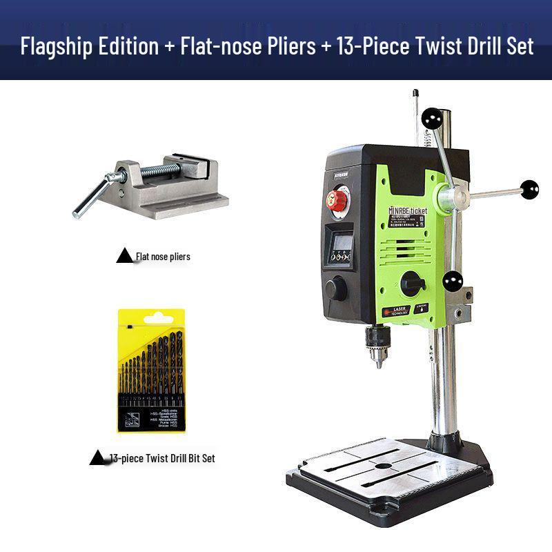 High-Precision 220V Multi-Functional Brushless Digital Bench Drill for Home Use