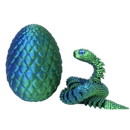 

3D-печатная игрушка-змея, шарнирная змея, украшение, яйцо со змеей внутри, гибкая змея, игрушка-непоседа для украшения стола, снятия стресса H