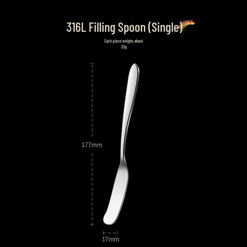 ZISIZ 316L Stainless Steel Dumpling Filling Spoon Set