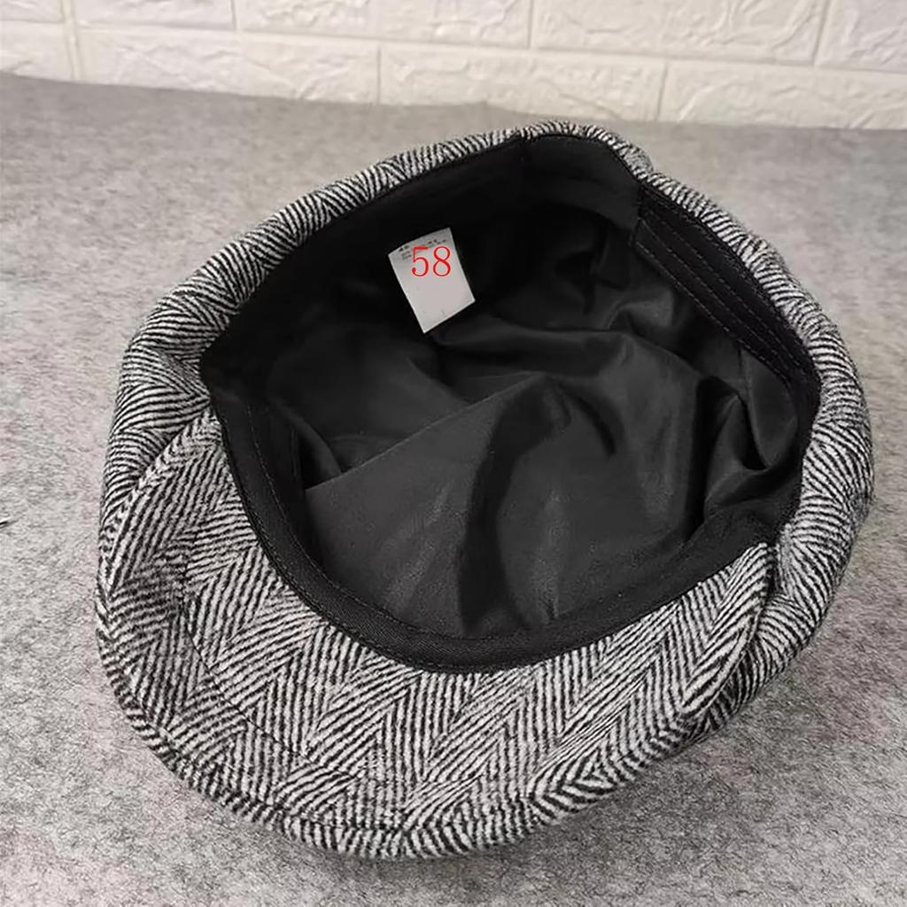 Herren Schiebermütze Baskenmütze Kappen Schirmmützen Baskenmütze Retro Fischgrät Bakerboy Newsboy Kappe Gatsby Schiebermütze 1920er Kostümzubehör Hut