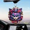 Stylish Acrylic Cat Head Hanging Charm For Transforming Your Car Design Interior