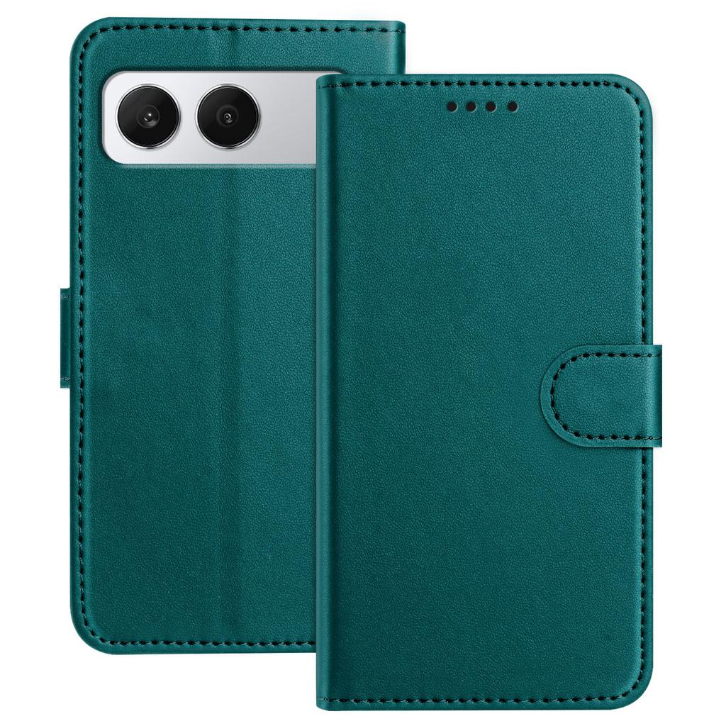 For OnePlus Nord 4 Leather Case Wallet Stand Solid Color Anti Drop Phone Cover