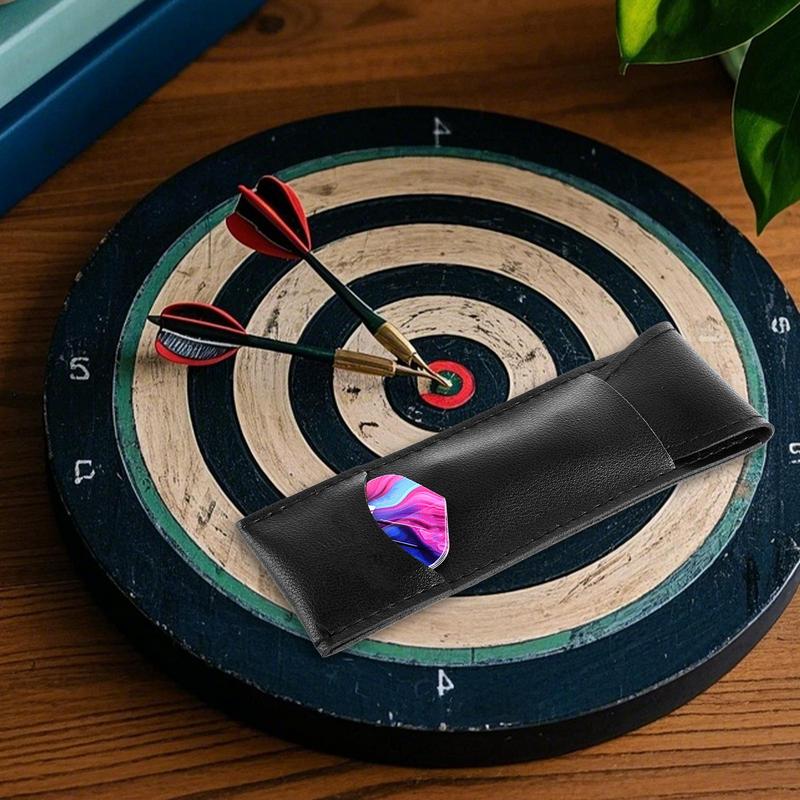 

Dart Cases PU Leather Flights Holder Flights Accessories Organizer Carrying Case For Supplies For Traveling Outdoor Home School чёрный