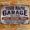 Exklusives Individuell Gestaltbares Vintage Metall Garagenschild Personalisierte Klassische Namensschild Retro Lounge Deko Wasserdichtes Aluminium