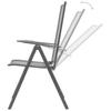Vidaxl 3-Cz. Set with Folding Chairs, Anthracite, Steel