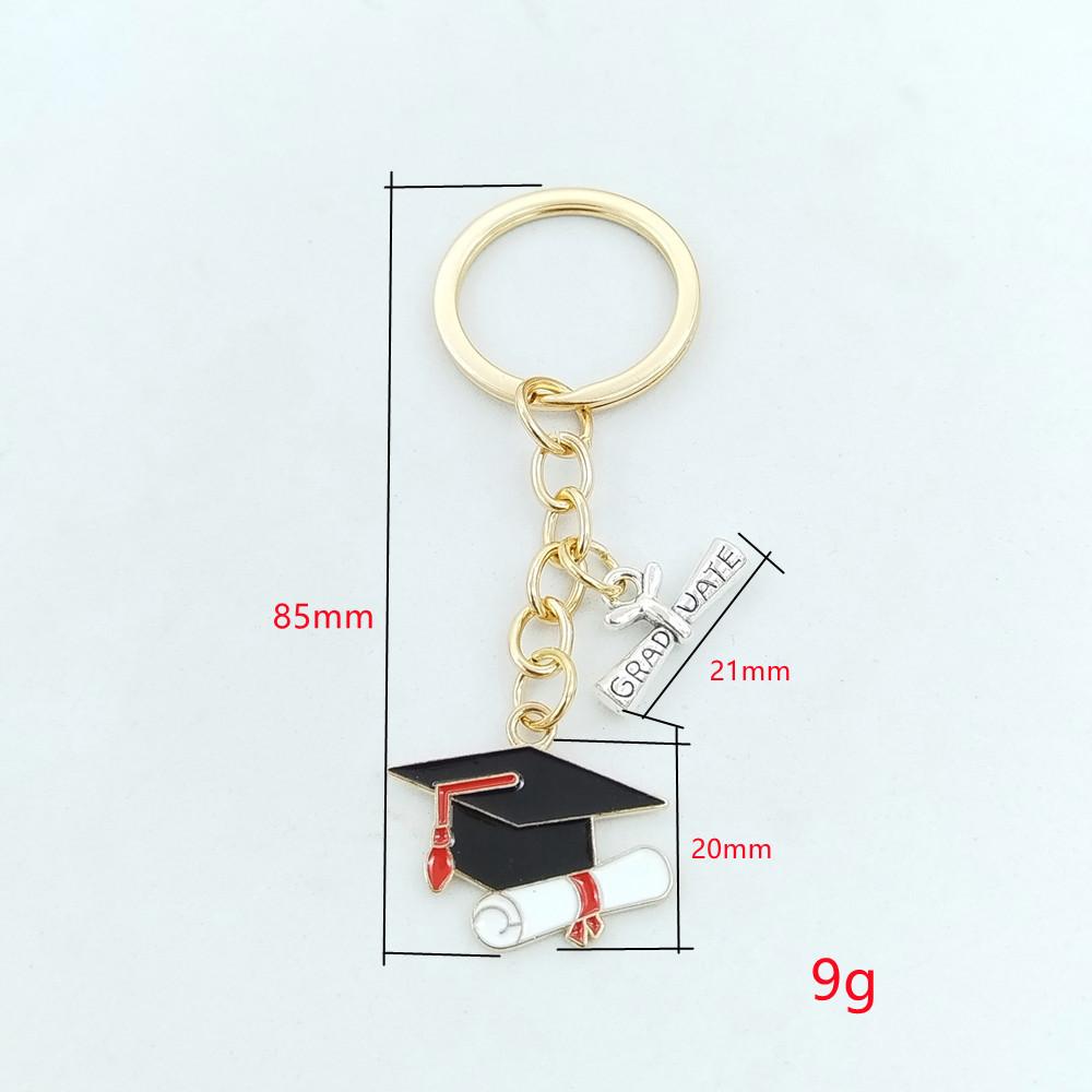 

1/5pcs Metal Bachelor s Hat Pendant Book Hat Keychain Decoration Congratulations Graduation Gift