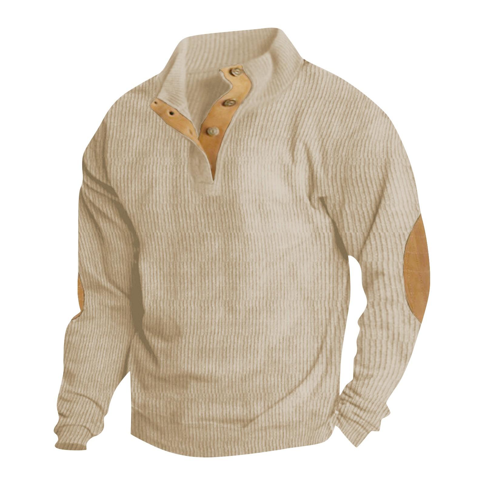 Spring And Men s Standing Collar Sweatshirt Is Outdoor Casual Sweaters Tops S бежевый 2424₽