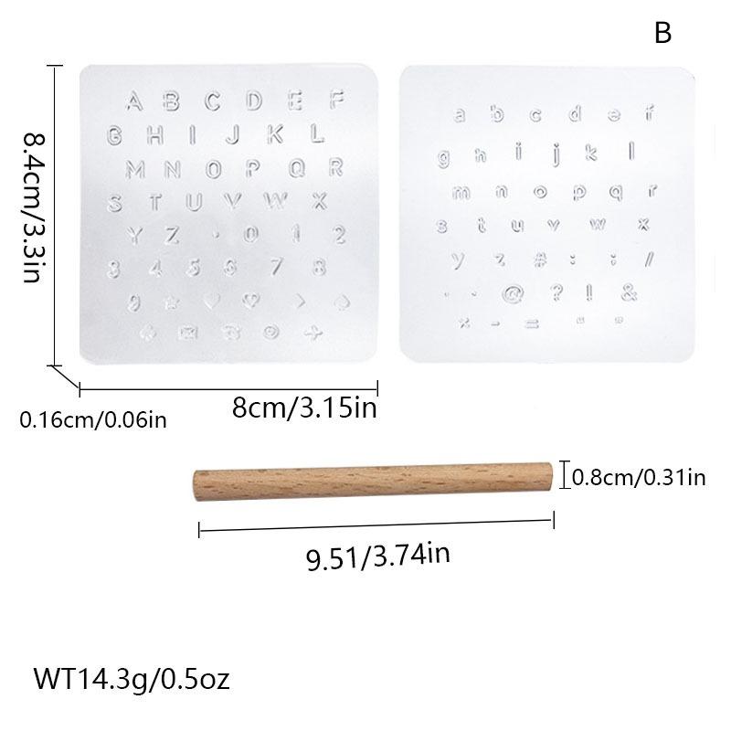 

3Pcs Leather Printing Seals Set Transparent Alphanumeric Carving Molds DIY Handmade Leather Goods Engraving Tools Holiday Gift