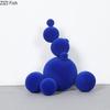 Ball Accumulation Flocking Snowman Minimalist Ornaments Abstract Crafts Sculpture Desk Decoration Resin Statue Modern Home Decor