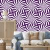 Hippie wallpaper background white and purple for living room and bedroom 50x1000