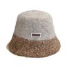 Neuer Plüsch Warmer Fischerhut aus heller Seide für Damen im Herbst und Winter Koreanische Version Vielseitig Gesicht zeigend Kleiner Topfhut Kurze Krempe Bucket Hat