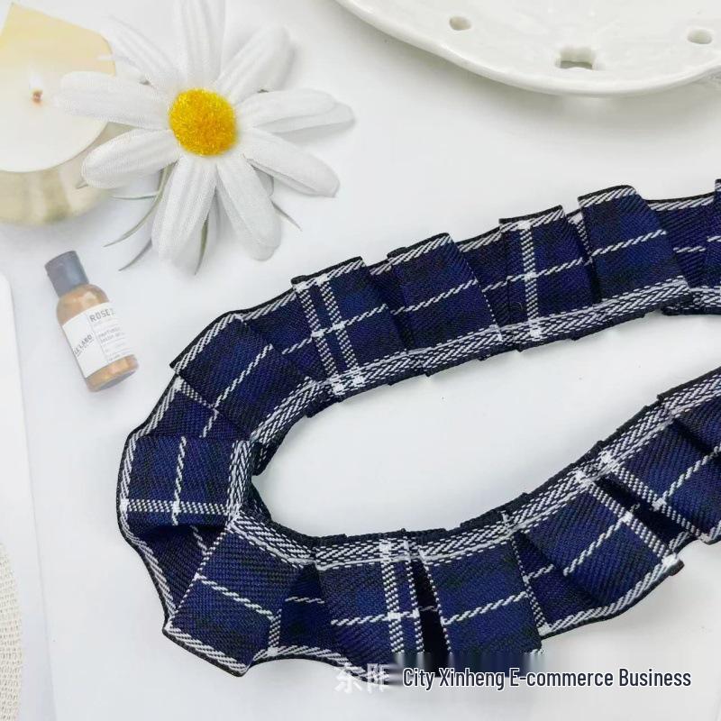 In Stock: Colorful Plaid Lace for Toys, Shoes, Hats, Home Textiles & Crafts, 2.5cm Thick