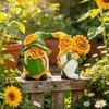 Resin Sunflower Dwarf Ornaments for Garden and Windowsill Decor