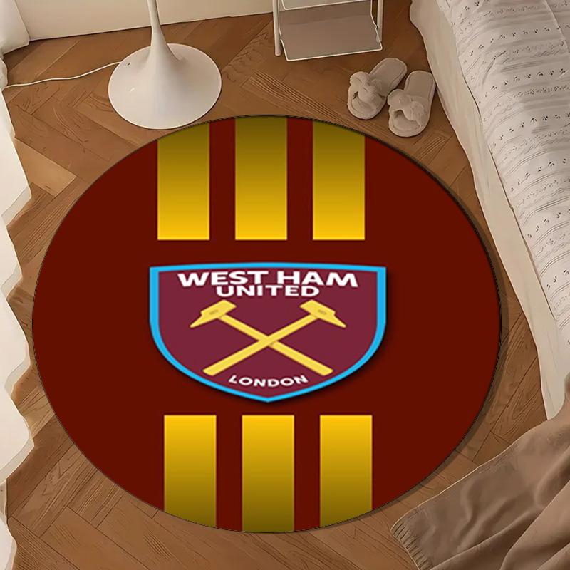 Football Club Emblem Round Rug for Livingroom,Bedroom, Palyroom, Chair Rug, Area rug, Circle Carpet, Large Size Fan Christmas gift