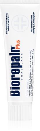 

Biorepair Plus Pro White toothpaste for a bright smile TU прозрачный