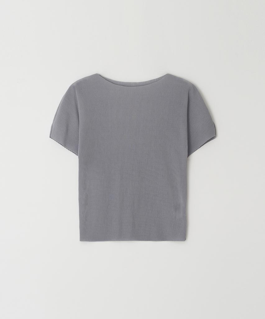Meojiaenminggeul Flow Pleats Puff Blouse Top (Gray)