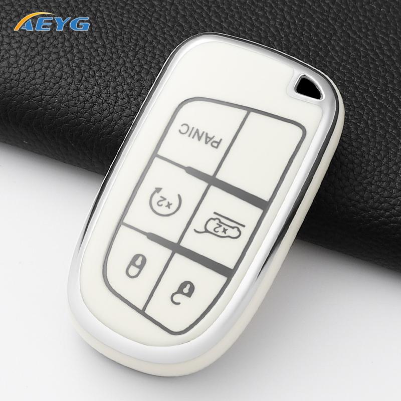Soft Tpu Car Key Case Cover Shell For Jeep Renegade Grand Cherokee For Dodge Ram 1500 Journey Charger Challenger Fiat Durango