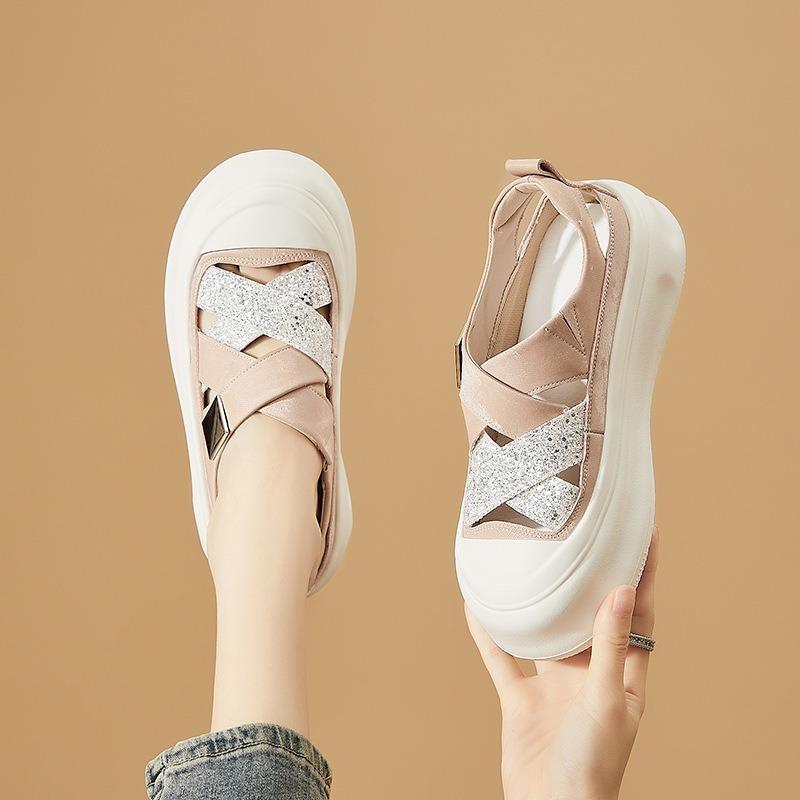 Petites Chaussures Blanches Semelle Épaisse Augmentation de la Hauteur Décontractées Étudiantes Chaussures pour Femmes