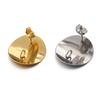 10pcs Stainless Steel Ear Studs Earrings Round Arc Curved Earrings Base witgh Ear Plug for Earrings Jewelry Making DIY Supplies