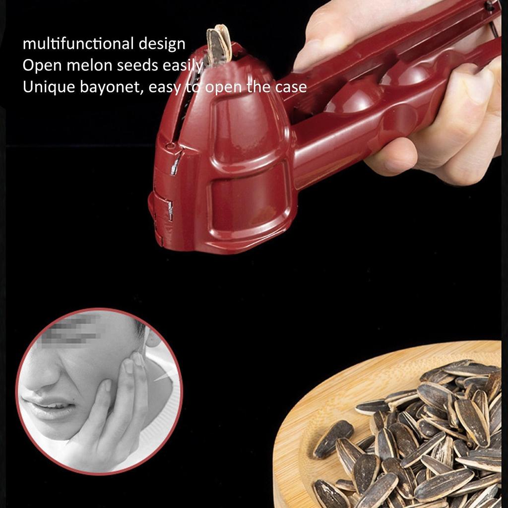 Nutcracker Tool Aluminum Multifunction Red Cup Shaped Nut Opener for Walnut Nuts Chestnut Melon Seeds