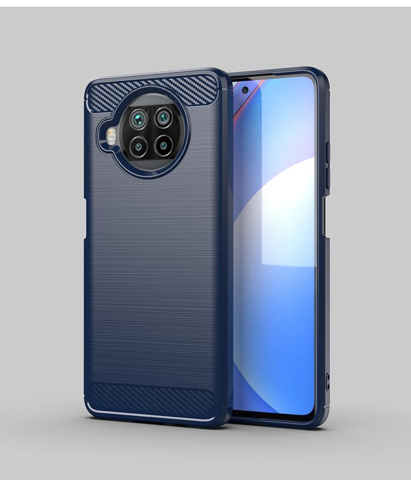 

For Xiaomi Mi 10T Lite 5G Case Silicone Carbon Fiber Cover For Xiaomi 11T Pro 12 10T 10 11 Lite Case For Xiaomi Mi 10T Lite Case For Mi 12S Ultra синий